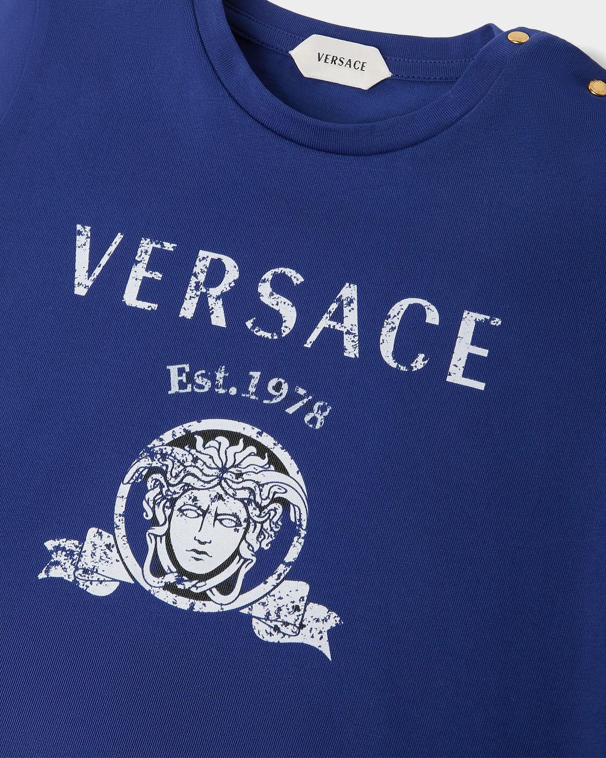 Versace Kid 's Logo-Print Jersey T-Shirt, Size 12M-3 | Thumbnail 3 Versace Kid 's Logo-Print Jersey T-Shirt, Size 12M-3 | Thumbnail 3