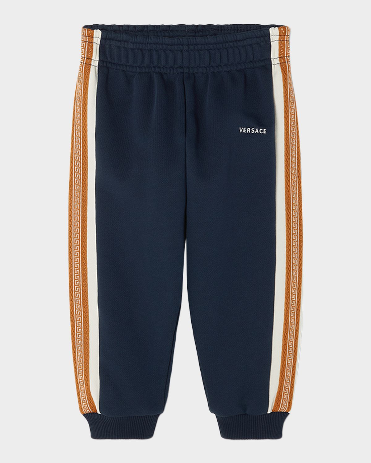 Versace Boy 's Greca-Stripe Cotton Fleece Sweatpants, Size 12M-3