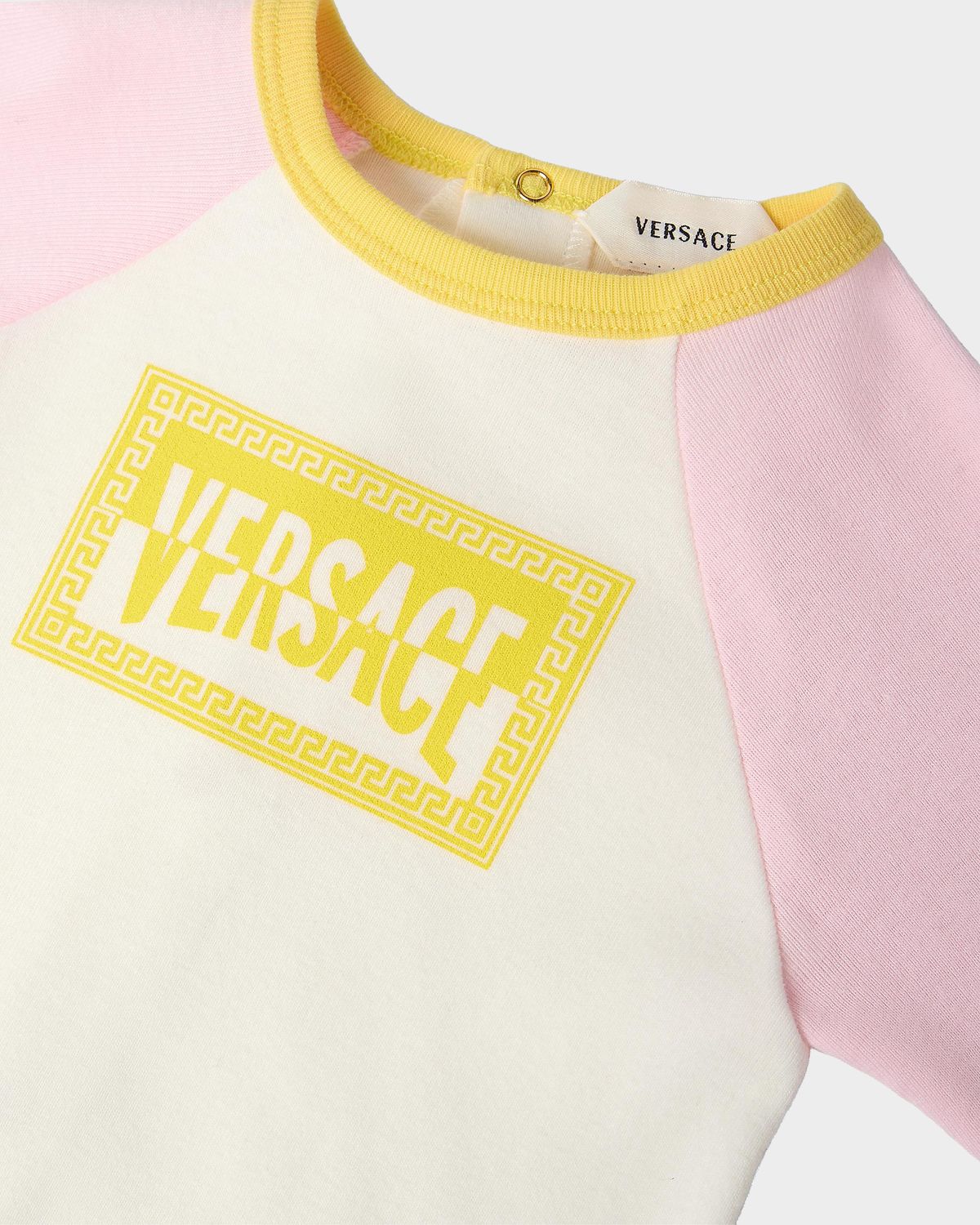 Versace Girl 's Logo-Print Cotton Jersey Sleepsuit, Size 6M-18M | Thumbnail 3