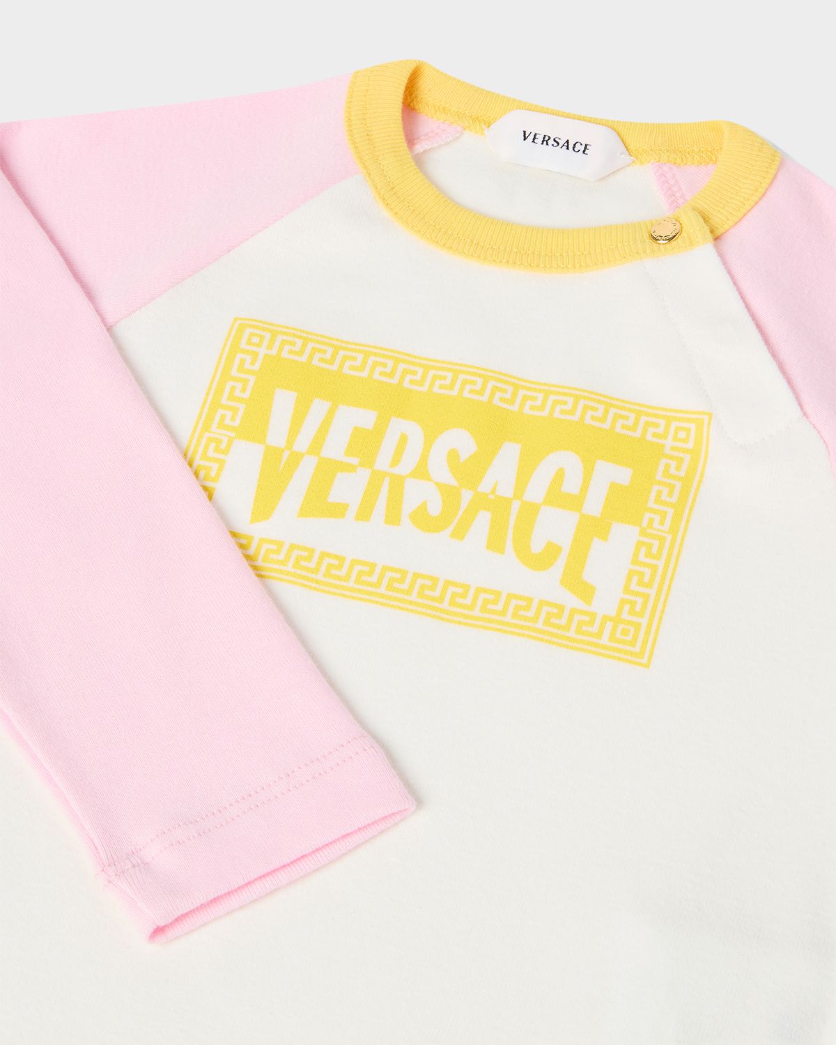 Versace Girl 's Logo-Print Cotton Jersey T-Shirt, Size 12M-3 | Thumbnail 3 Versace Girl 's Logo-Print Cotton Jersey T-Shirt, Size 12M-3 | Thumbnail 3