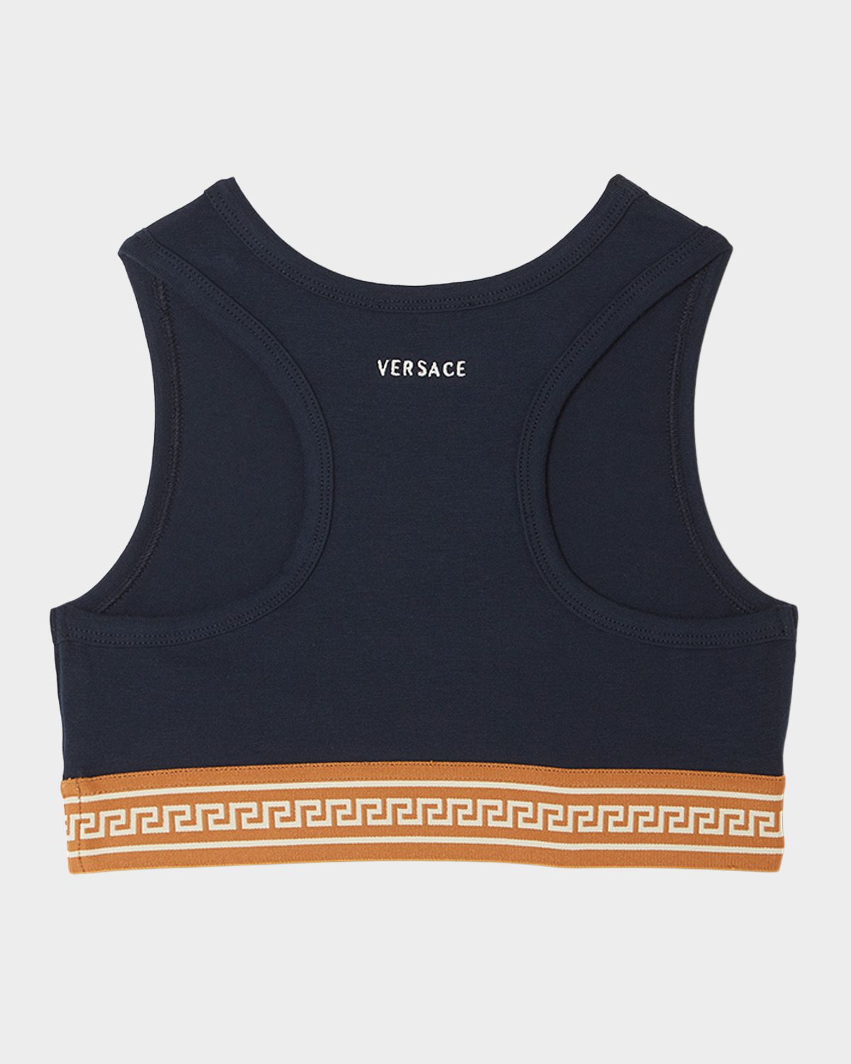 Versace Girl 's Greca Jacquard Stretch Cotton Tank Top, Size 4-14 | Thumbnail 3 Versace Girl 's Greca Jacquard Stretch Cotton Tank Top, Size 4-14 | Thumbnail 3