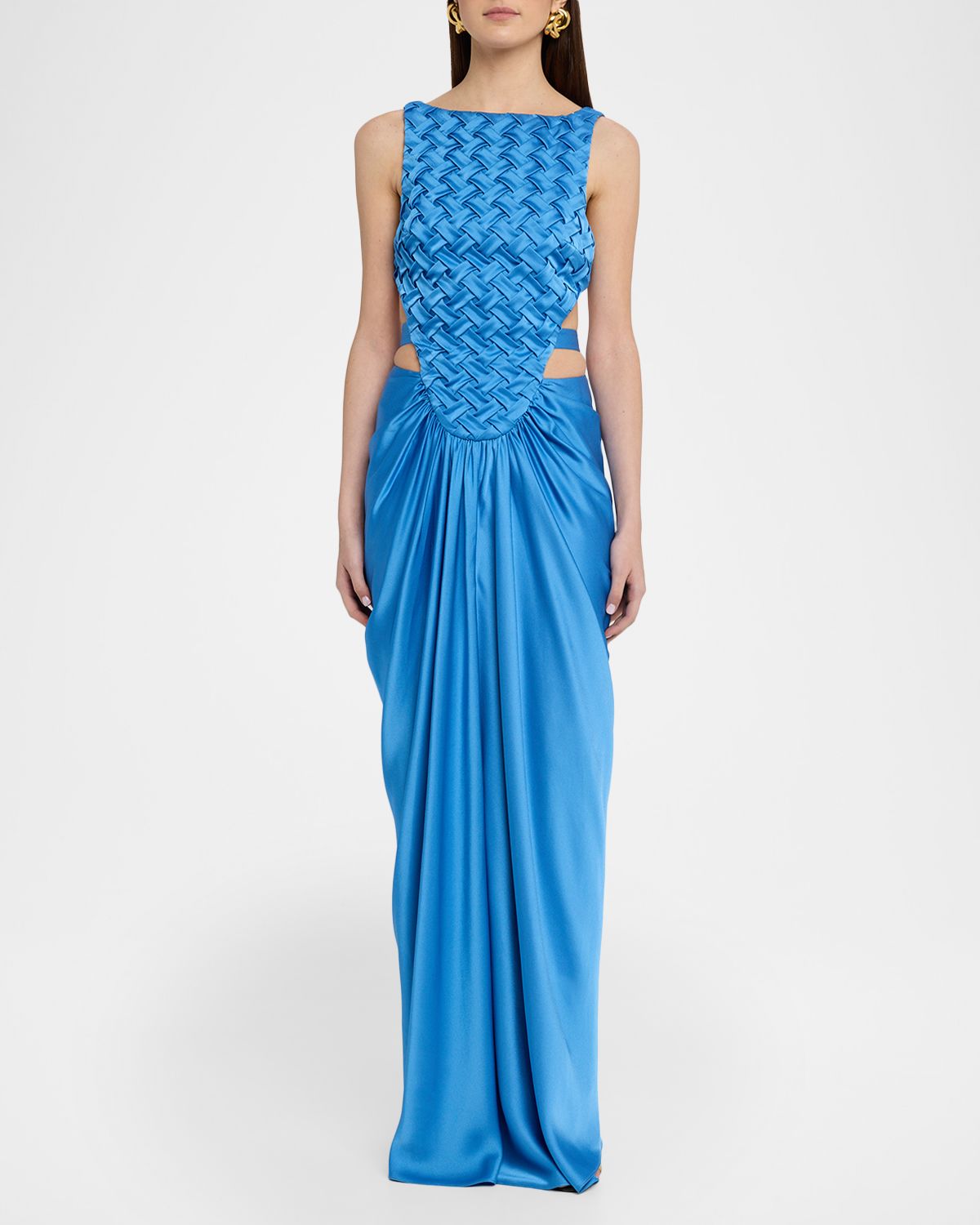 Et Ochs Magdalen Smocked Cutout Column Gown | Thumbnail 5
