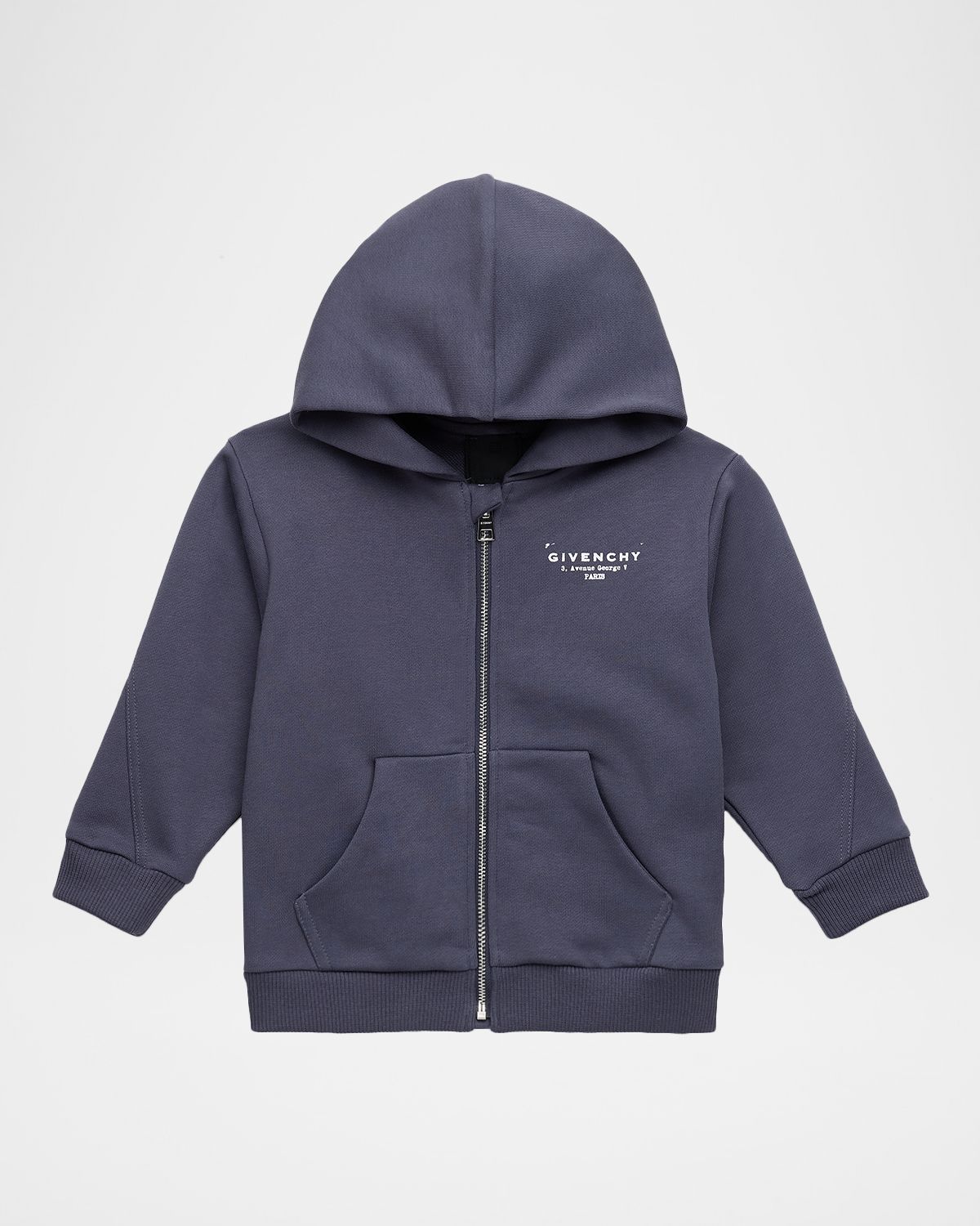 Givenchy Boy 's Logo Stamp-Print ZIp-Front Hoodie, Size 12M-18M