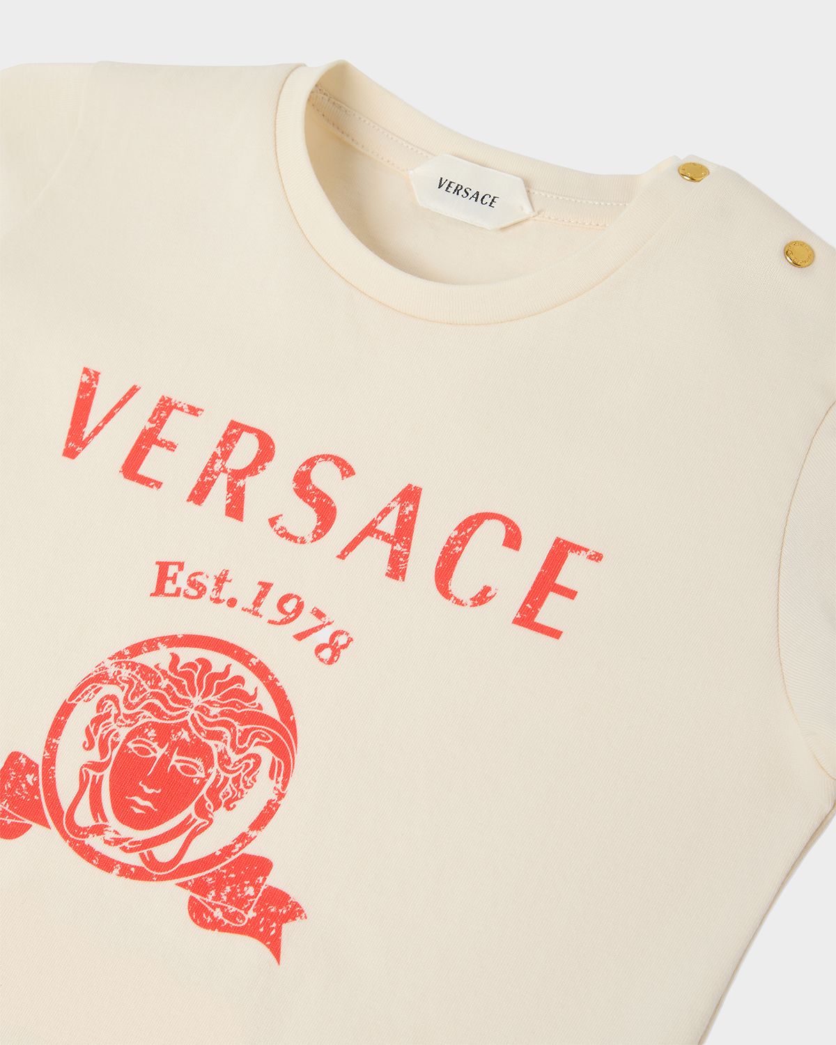 Versace Girl 's Logo Printed Jersey T-Shirt, Size 12M-3 | Thumbnail 3 Versace Girl 's Logo Printed Jersey T-Shirt, Size 12M-3 | Thumbnail 3