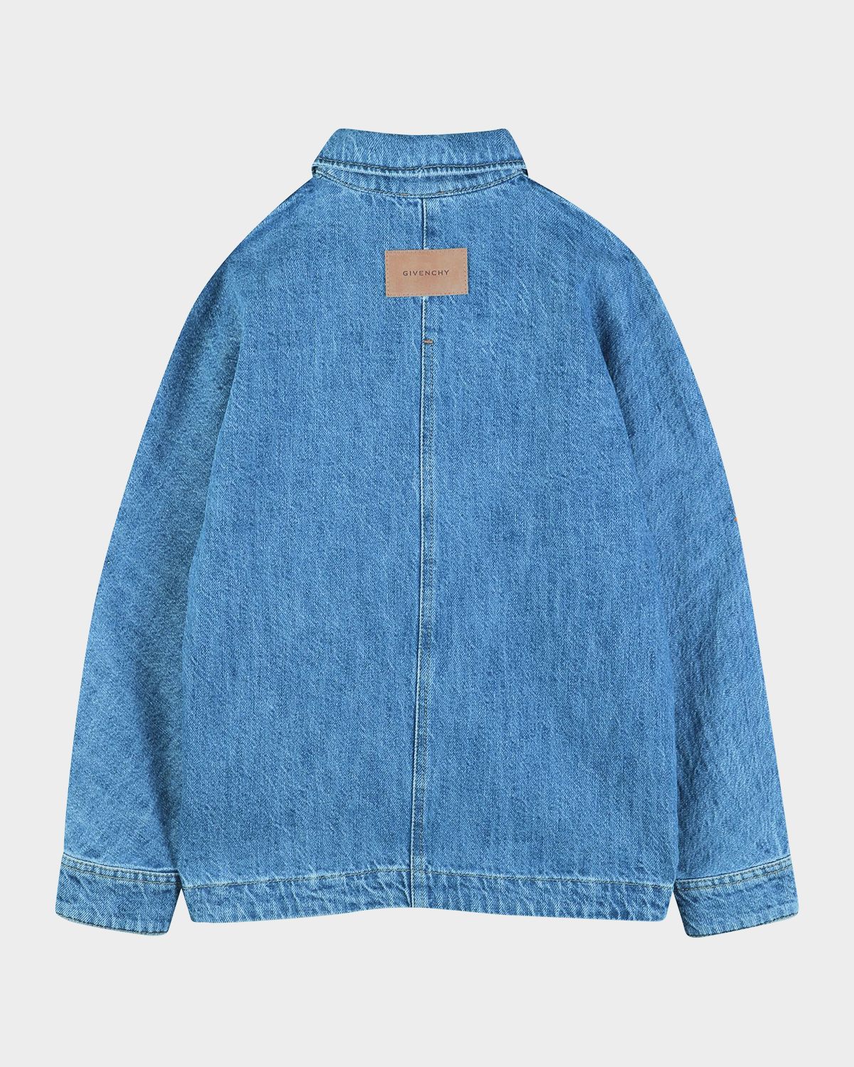 Givenchy Boy 's Logo-Embroidered Cotton Denim Overshirt, Size 4-6