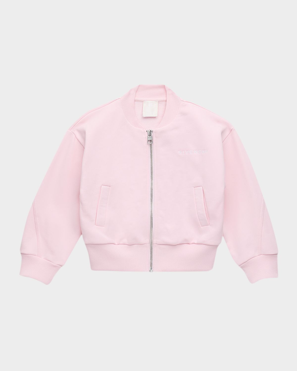 Givenchy Girl 's Embroidered Logo Bomber Jacket, Size 8-14
