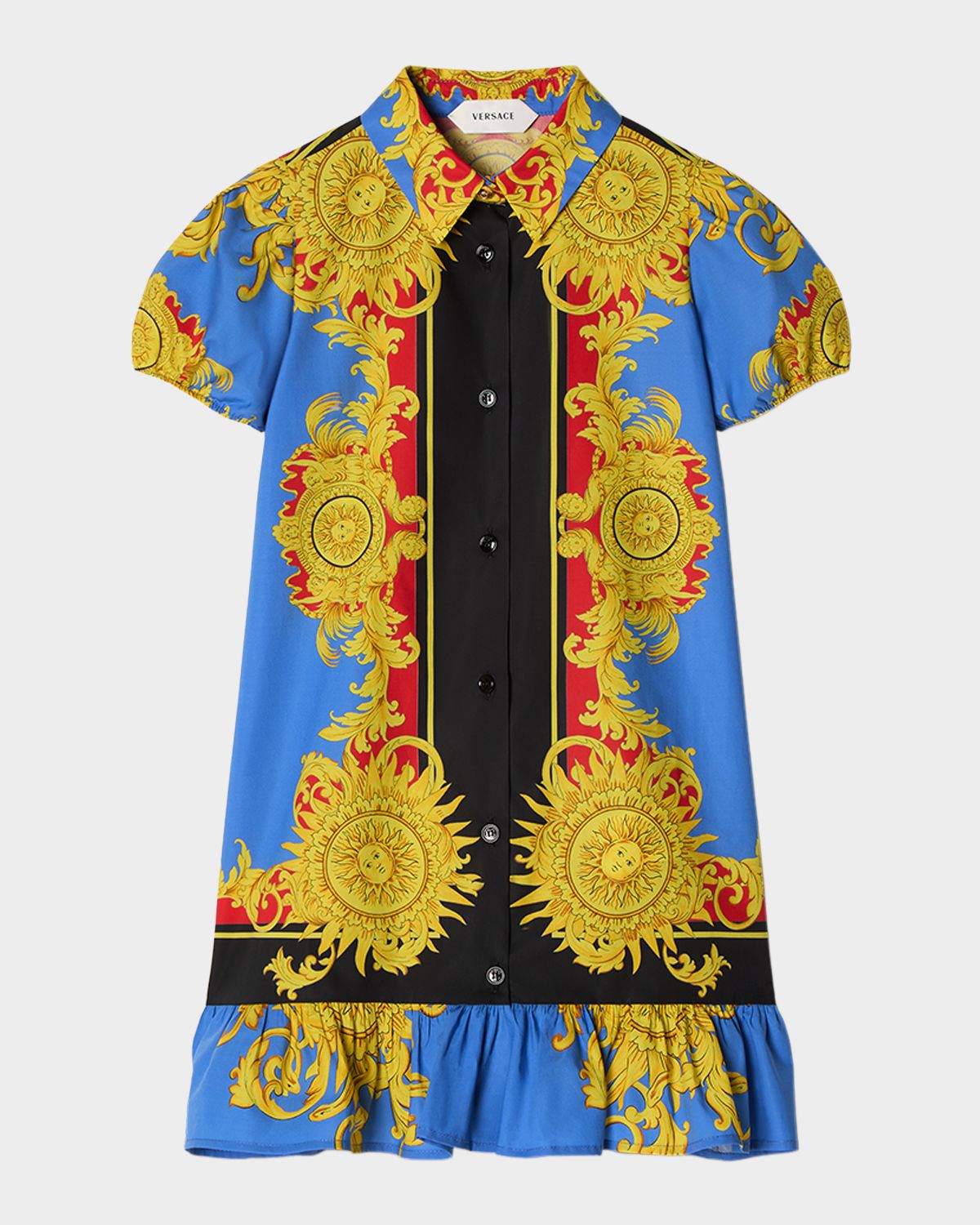 Versace Girl 's The Sun Cotton Poplin Dress, Set 4- | Thumbnail 4