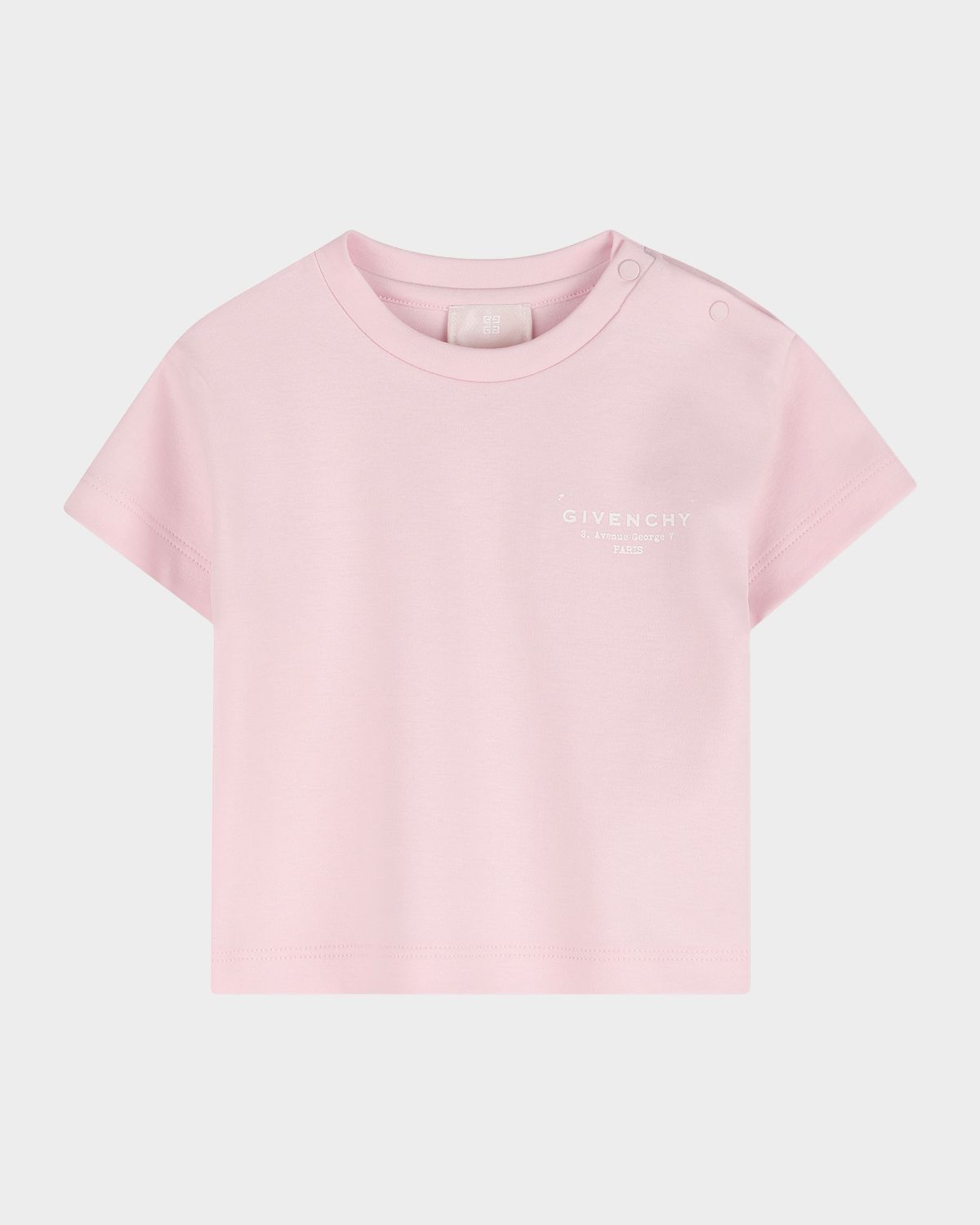 Givenchy Girl 's Crewneck Logo-Print Cotton Tee, Size 12M-18M