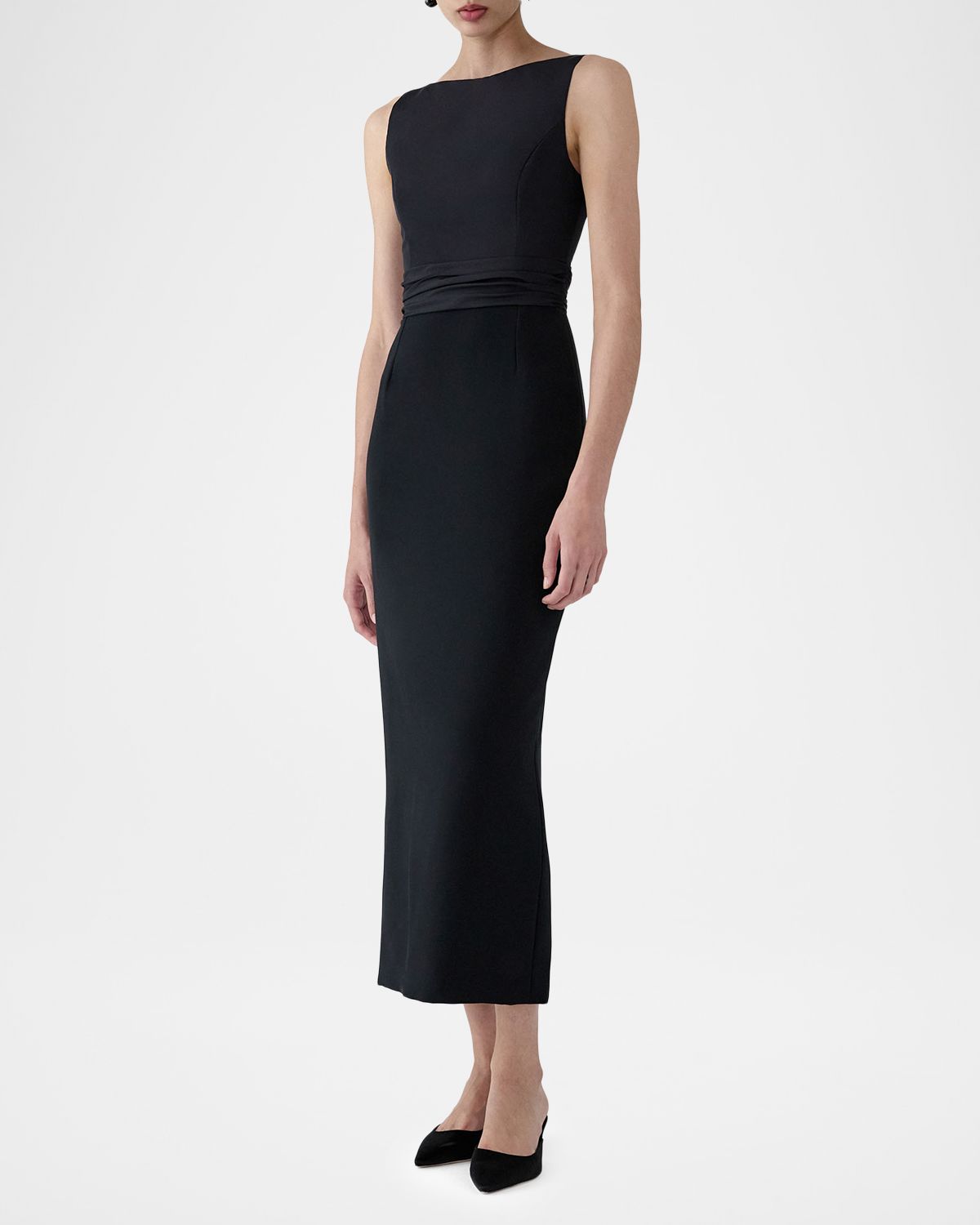 Carolina Herrera Sleeveless Silk Column Dress with Train | Thumbnail 6 Carolina Herrera Sleeveless Silk Column Dress with Train | Thumbnail 6