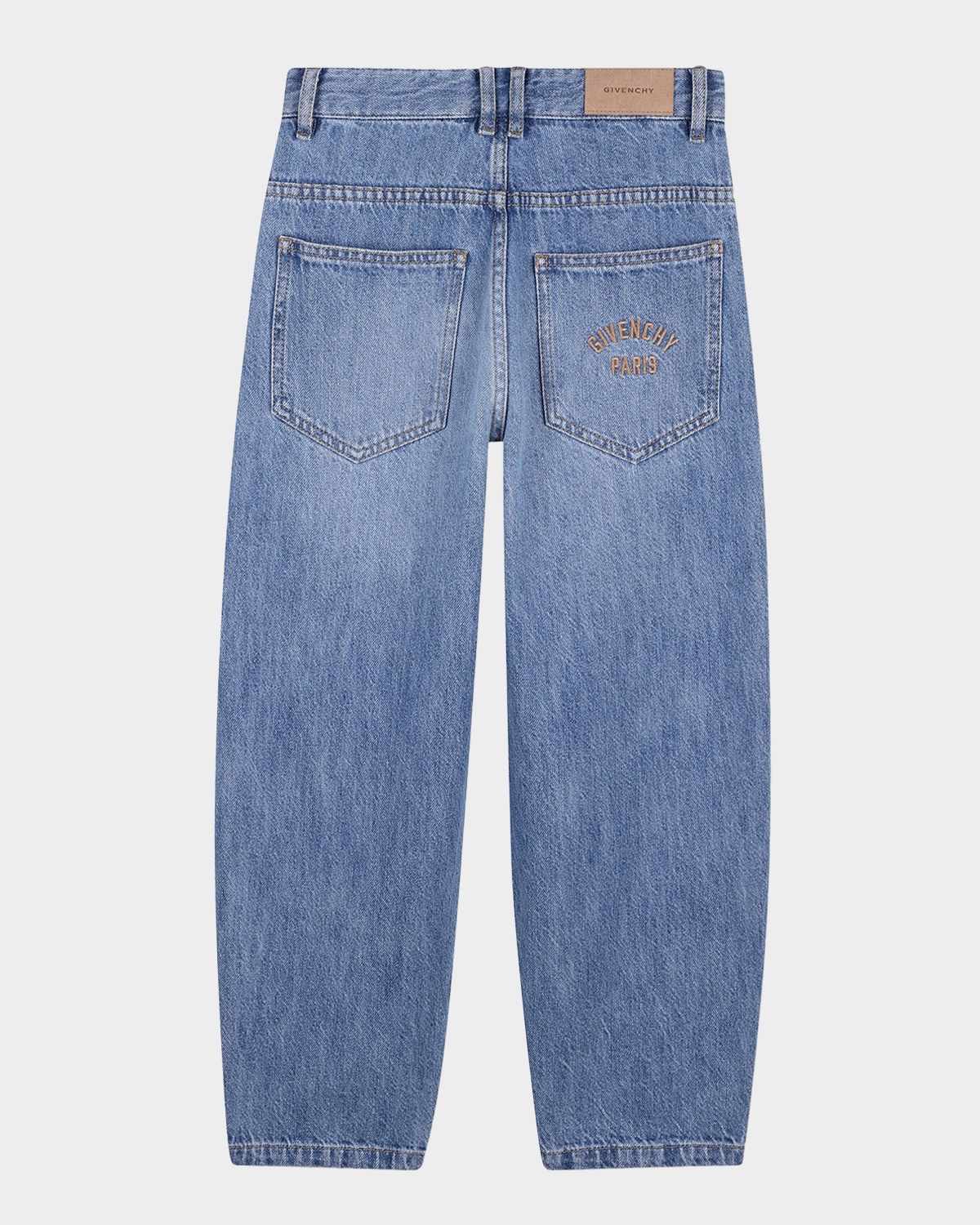 Givenchy Boy 's Barrel-Leg Cotton Denim Jeans, Size 8-
