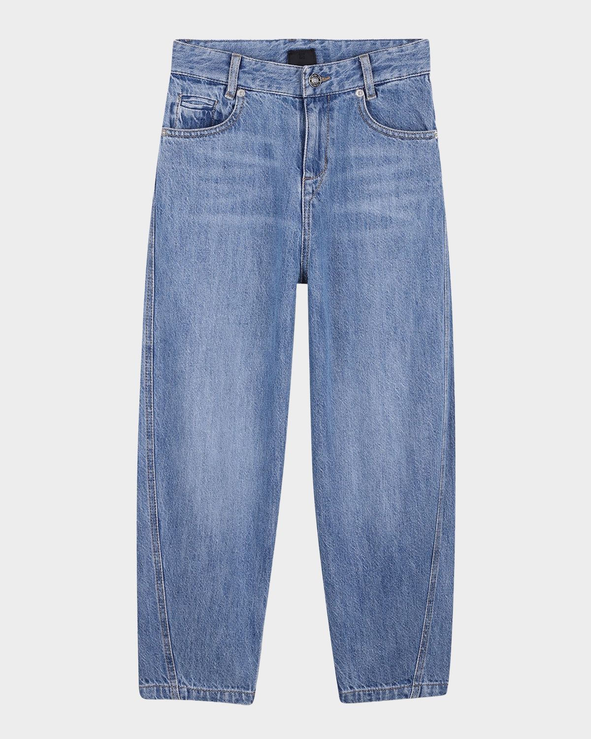 Givenchy Boy 's Barrel-Leg Cotton Denim Jeans, Size 8-