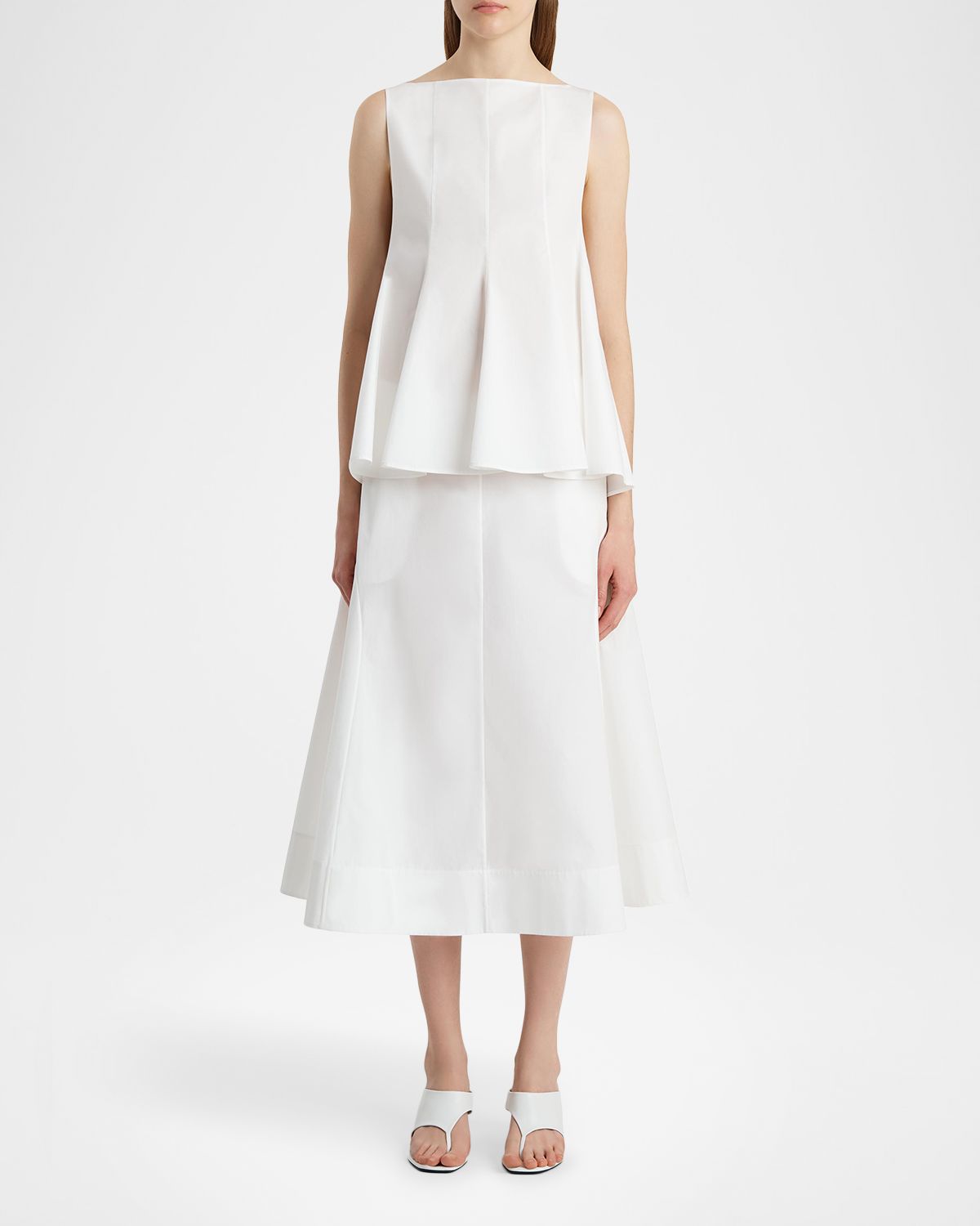 Khaite Marita High-Neck Paneled Sleeveless Top - Women's Clothing