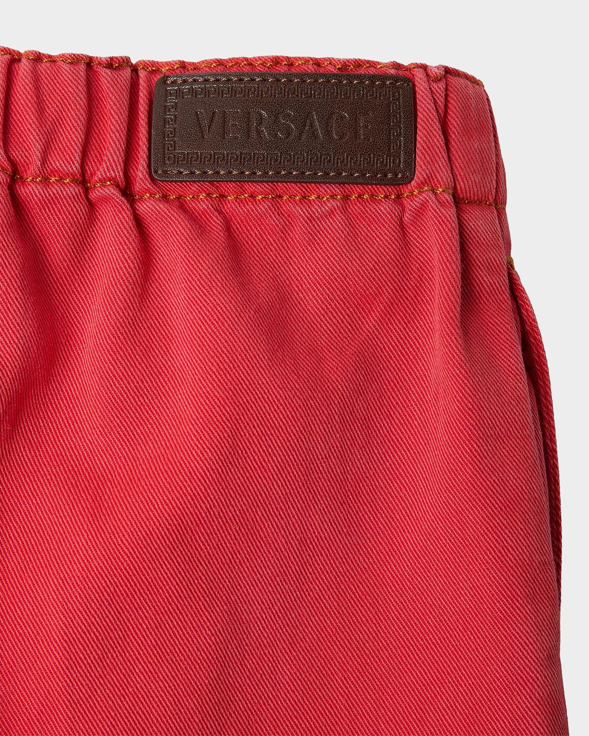 Versace Kid 's Straight-Leg Denim Jeans, Size 12M-3 | Thumbnail 3