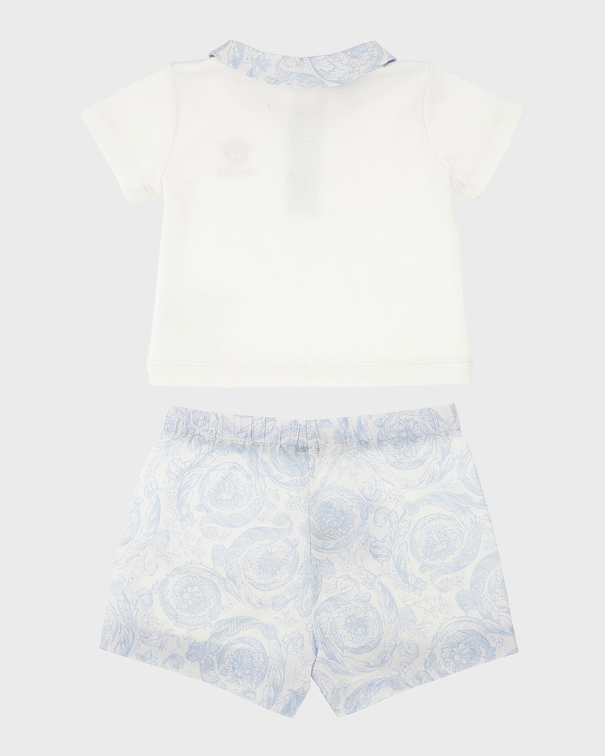 Versace Boy 's Barocco Polo Shirt & Shorts Set, Size 6M-18M | Thumbnail 2