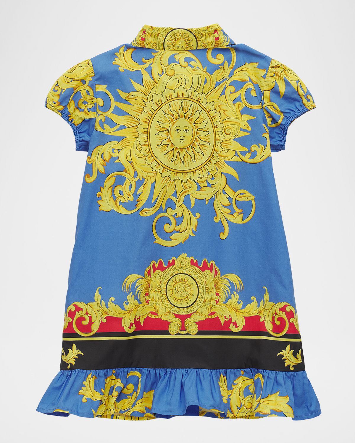 Versace Girl 's The Sun Cotton Poplin Dress, Size 12M-3