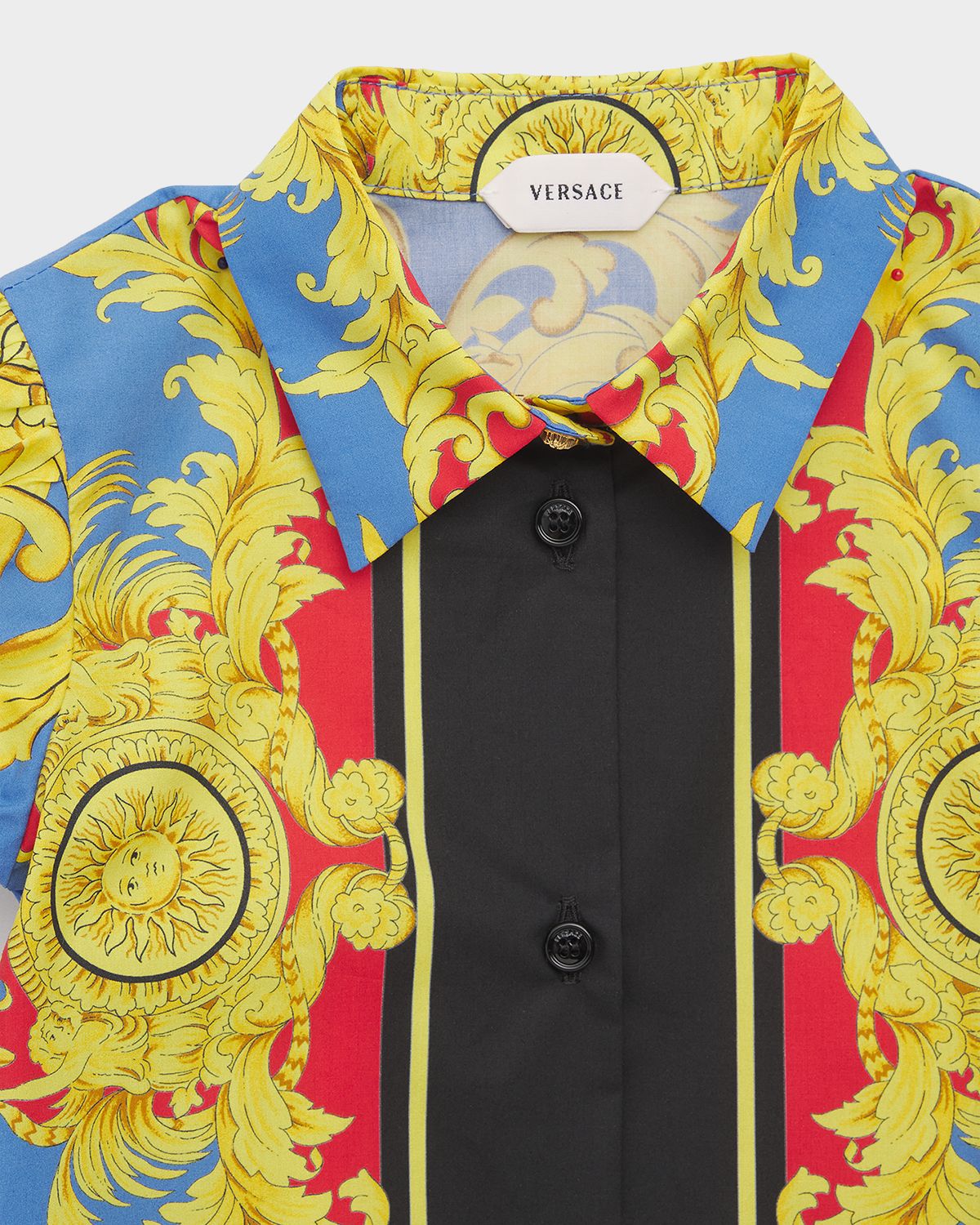 Versace Girl 's The Sun Cotton Poplin Dress, Size 12M-3 | Thumbnail 3 Versace Girl 's The Sun Cotton Poplin Dress, Size 12M-3 | Thumbnail 3