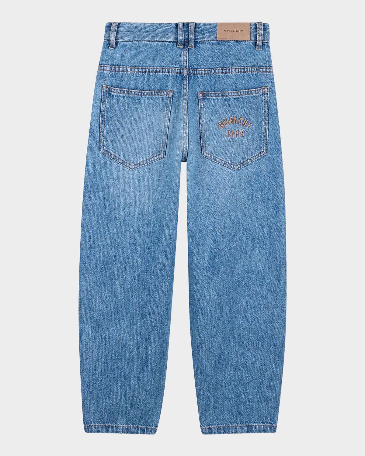 Givenchy Boy 's Barrel-Leg Cotton Denim Jeans, Size 4-