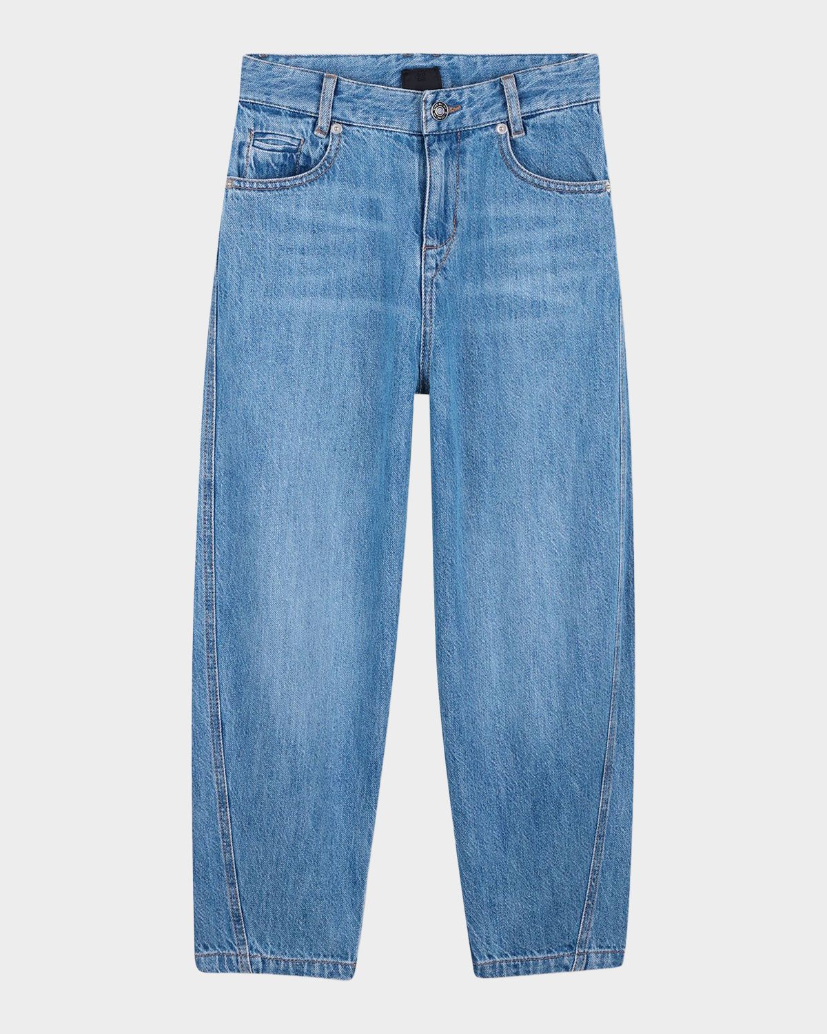 Givenchy Boy 's Barrel-Leg Cotton Denim Jeans, Size 4-
