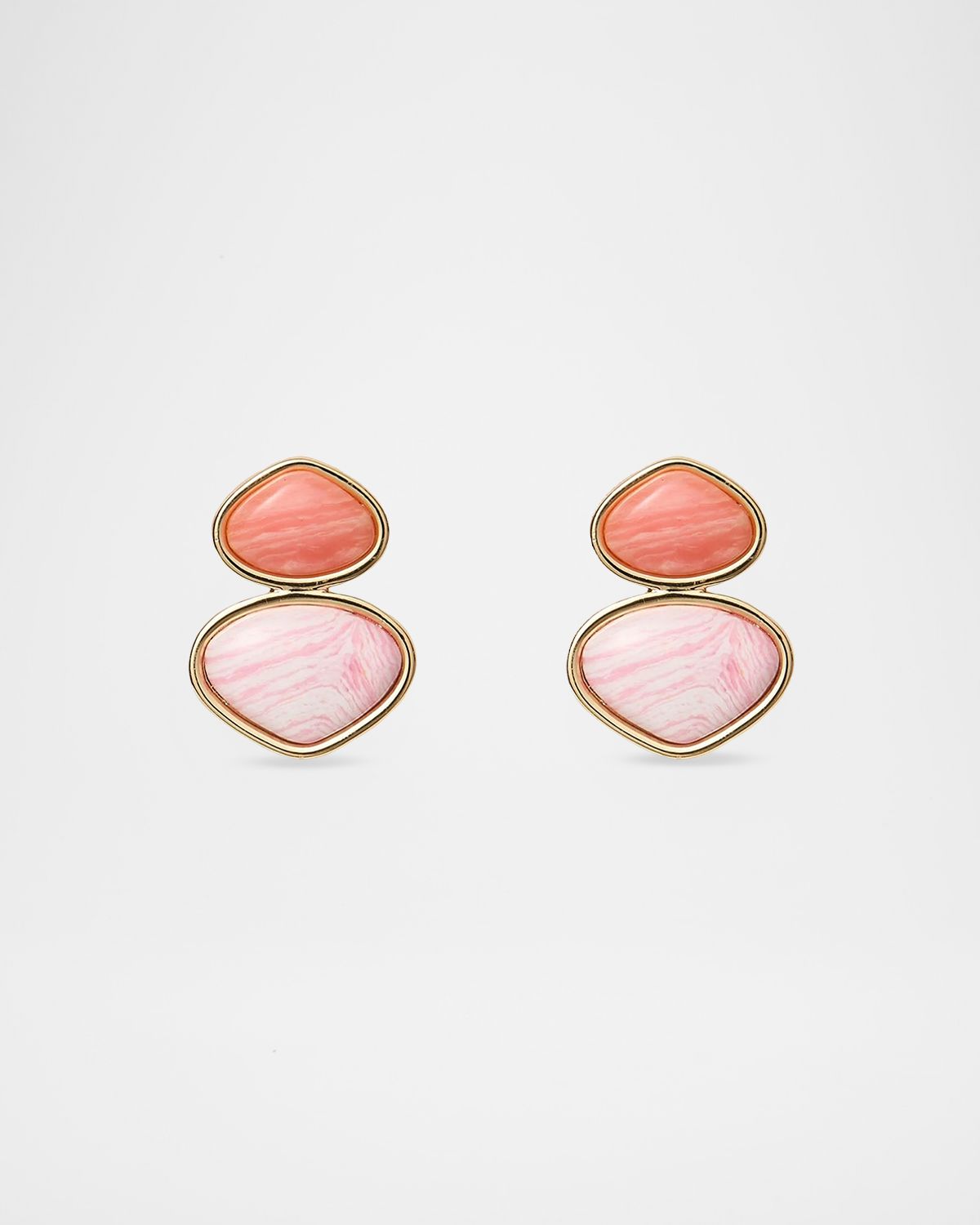 Lele Sadoughi Coral Flamingo Duo Drop Earrings