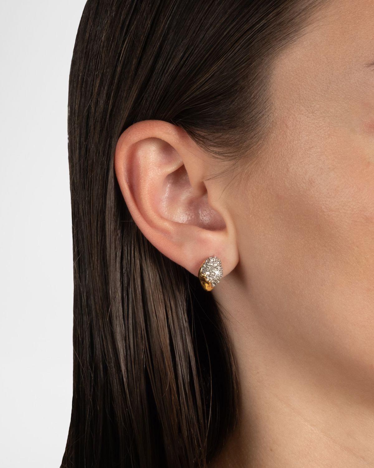 Alexis Bittar Solanales Crystal Tiny Pebble Stud Earrings