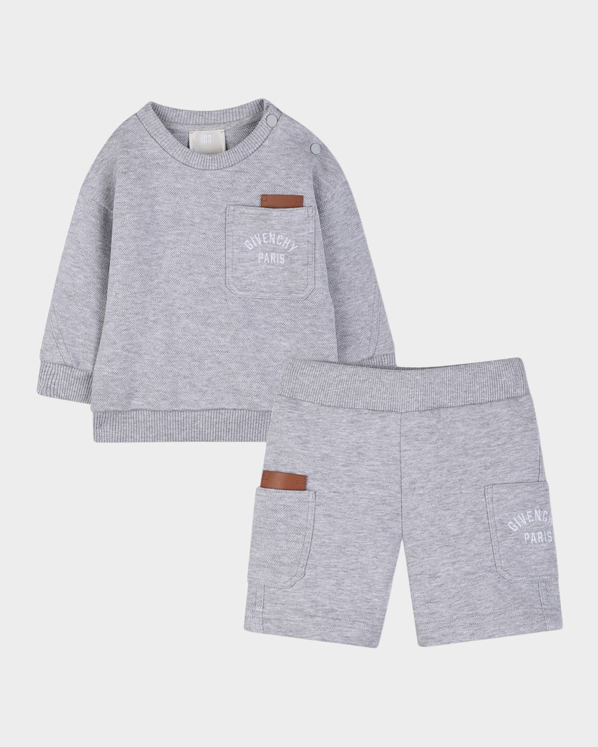 Givenchy Kid 's Logo Pique Sweater & Sweats Set, Size 12M-18M