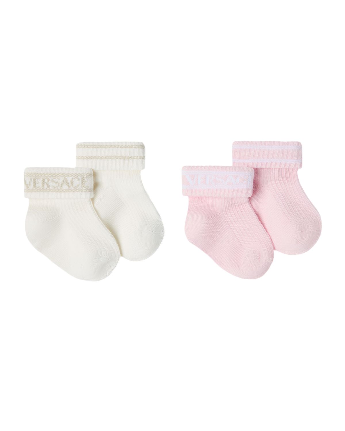 Versace Girl 's 2-Pack Ribbed Cotton-Blend Socks | Thumbnail 3