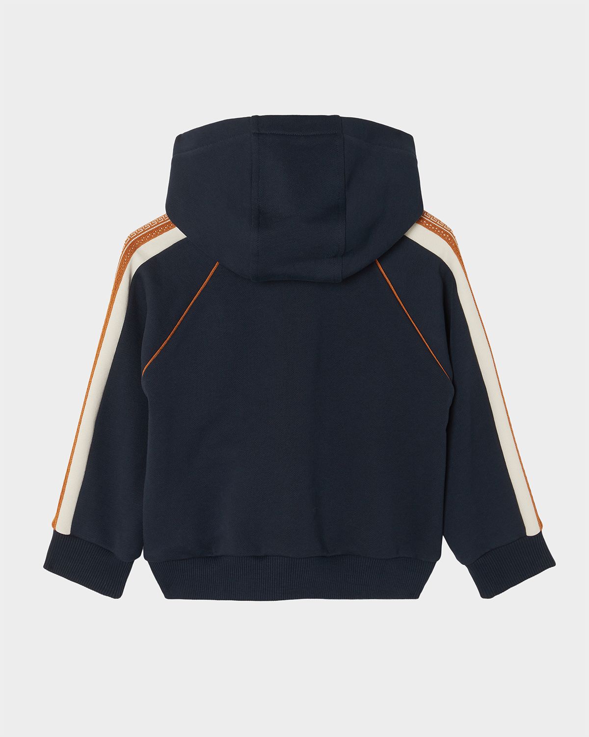 Versace Boy 's Greca-Stripe Cotton Fleece Hoodie, Size 12M-3 | Thumbnail 2 Versace Boy 's Greca-Stripe Cotton Fleece Hoodie, Size 12M-3 | Thumbnail 2