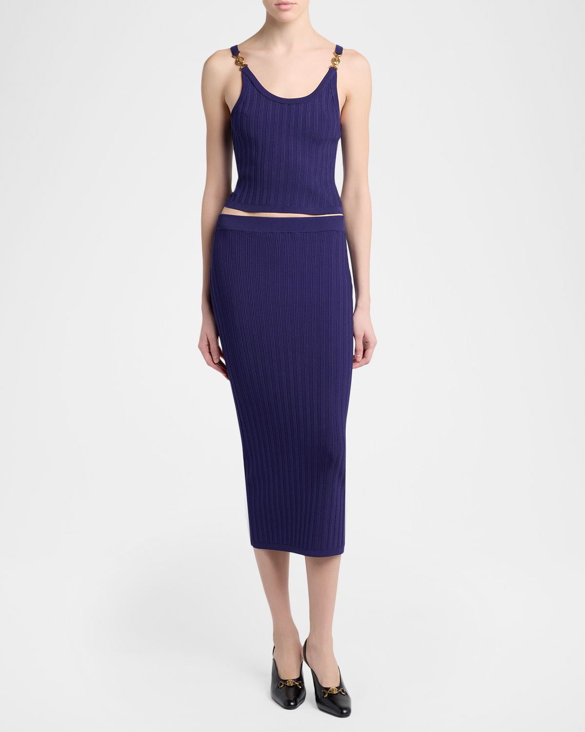 Versace Knit Mesh Crop Top | Thumbnail 5 Versace Knit Mesh Crop Top | Thumbnail 5