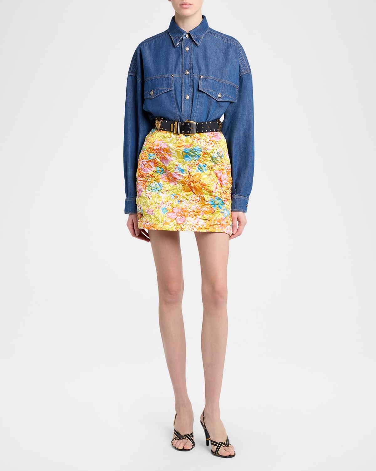Versace Printed Duchess Silk Mini Skirt | Thumbnail 5 Versace Printed Duchess Silk Mini Skirt | Thumbnail 5