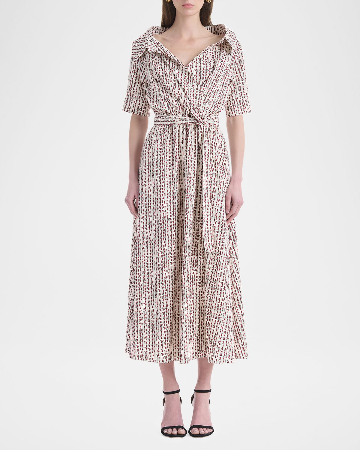 Altuzarra Lydia Abstract-Print Waist-Tie Midi Shirtdress | Thumbnail 6 Altuzarra Lydia Abstract-Print Waist-Tie Midi Shirtdress | Thumbnail 6