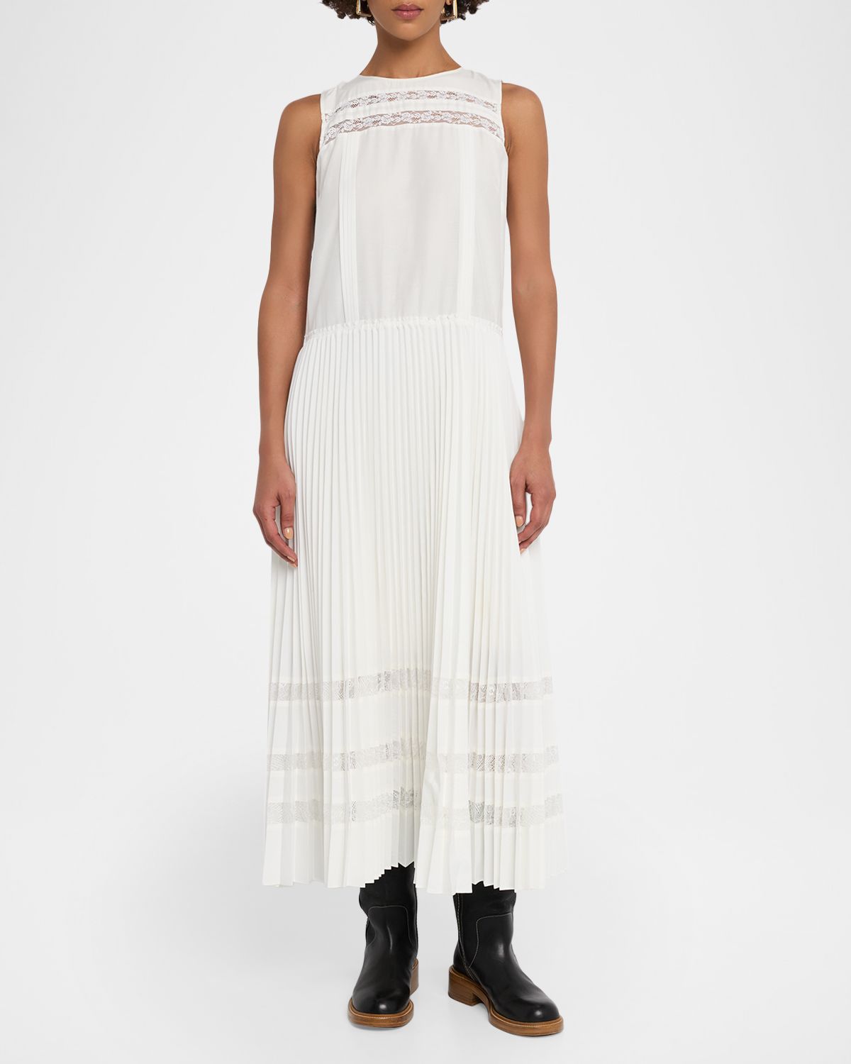 3.1 Phillip Lim Pleated A-Line Midi Dress