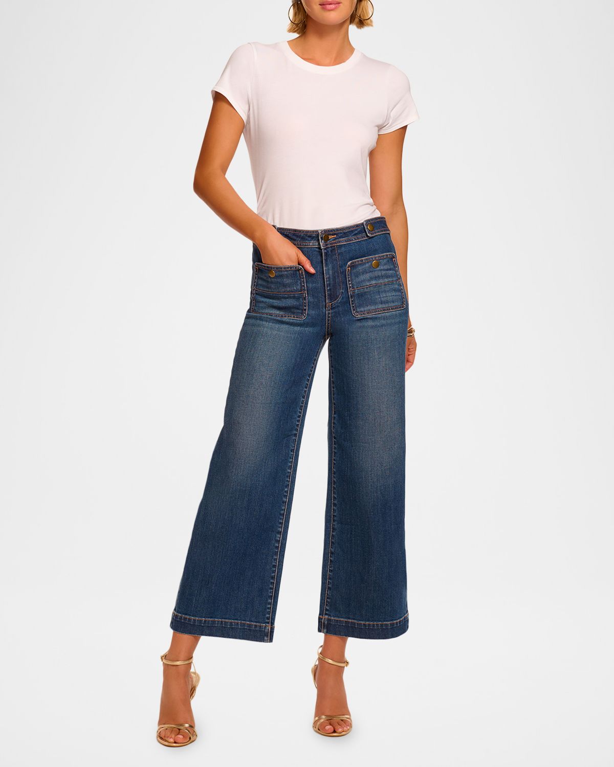 Ramy Brook Gemma Mid-Rise Cropped Jeans