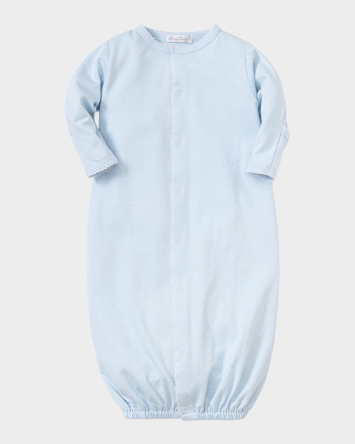Kissy Kissy Boy 's Dot-Printed Convertible Gown, Size Preemie-S