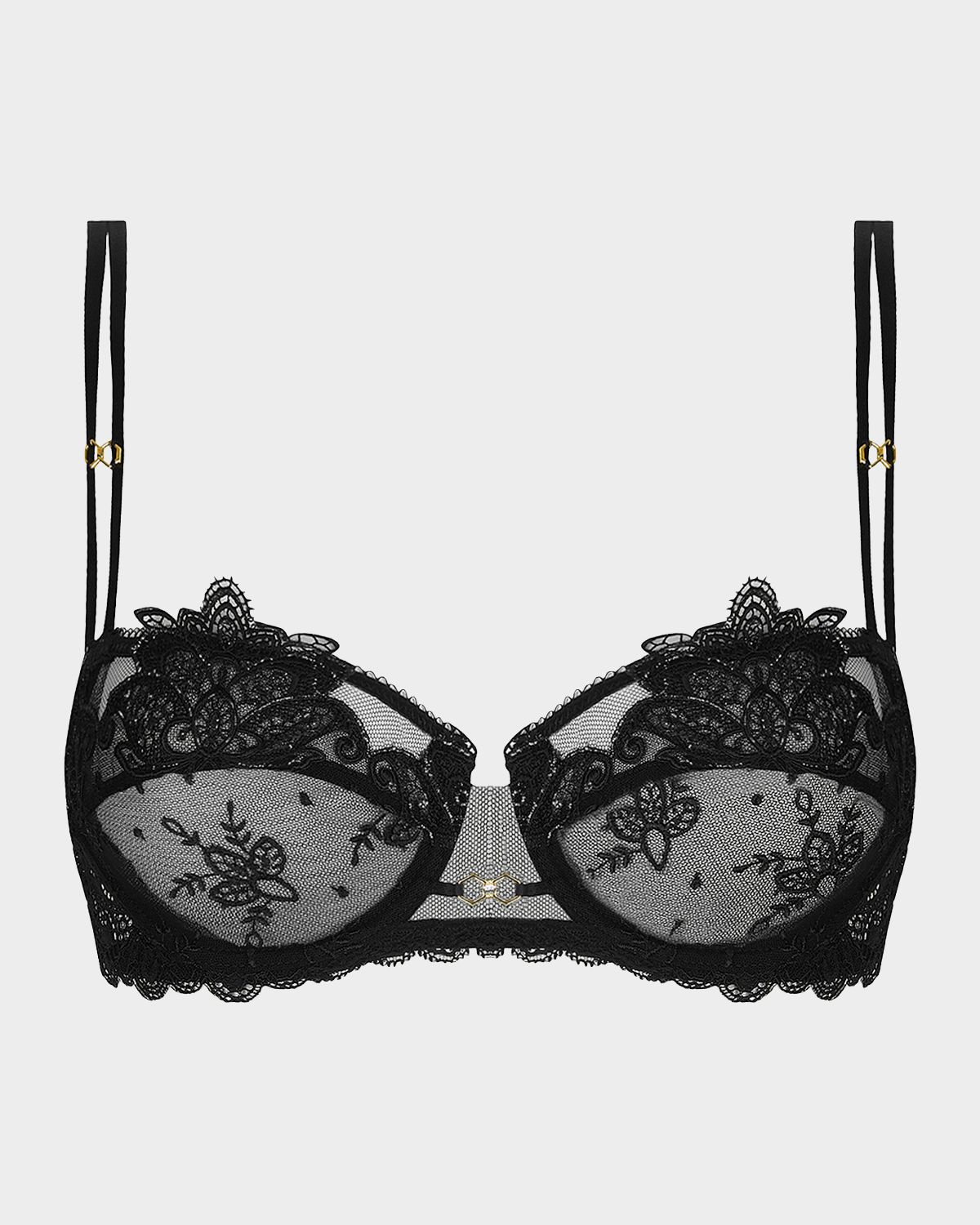 Lise Charmel Diva Glamour Lace-Trim Tulle Demi Bra