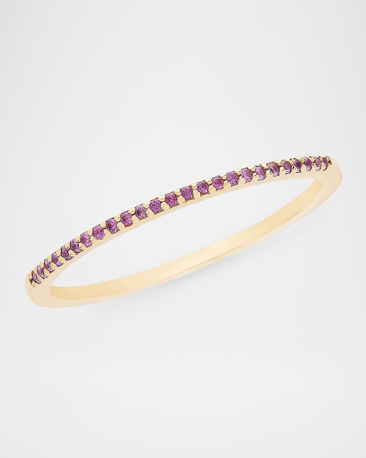 LANA Thin Pink Sapphire Stack Ring, Size 8
