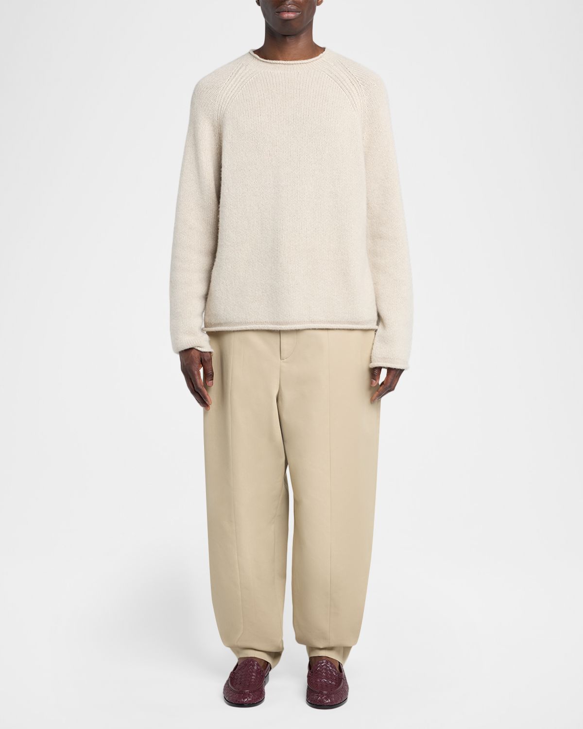 Bottega Veneta Men 's Cashmere Blend Raglan-Sleeve Crewneck Sweater | Thumbnail 5 Bottega Veneta Men 's Cashmere Blend Raglan-Sleeve Crewneck Sweater | Thumbnail 5