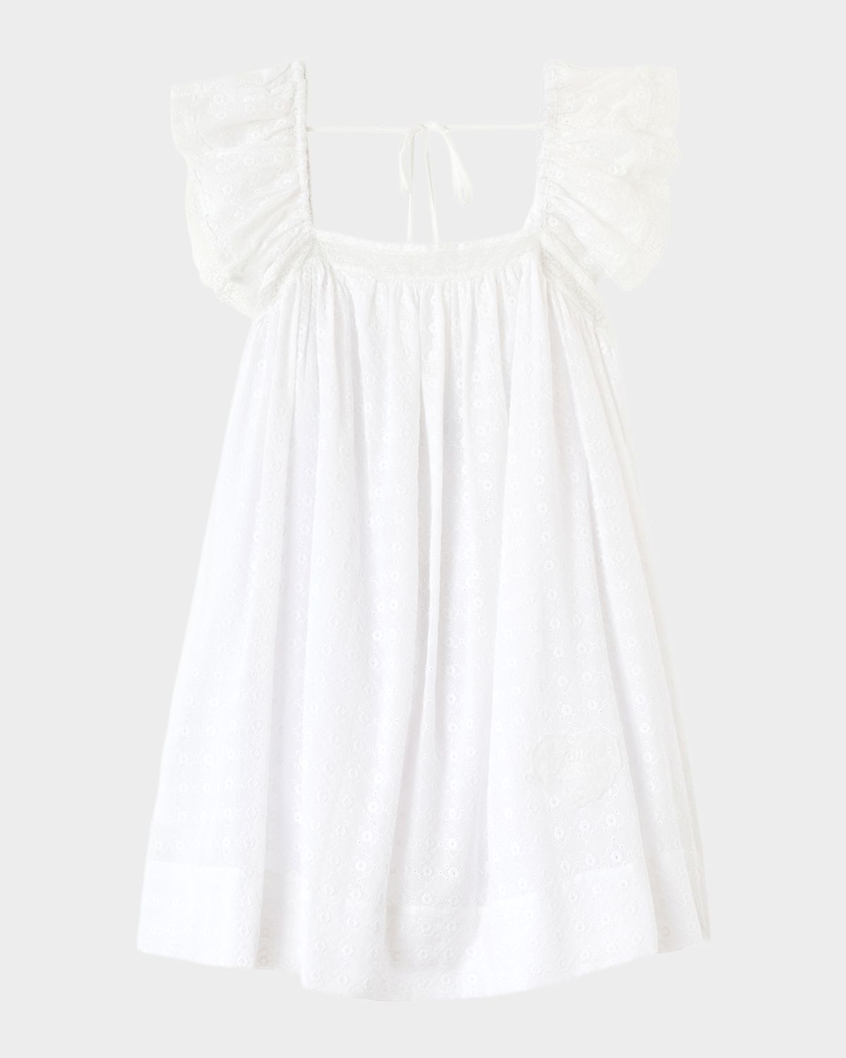Ganni Broderie Anglaise Mini Dress