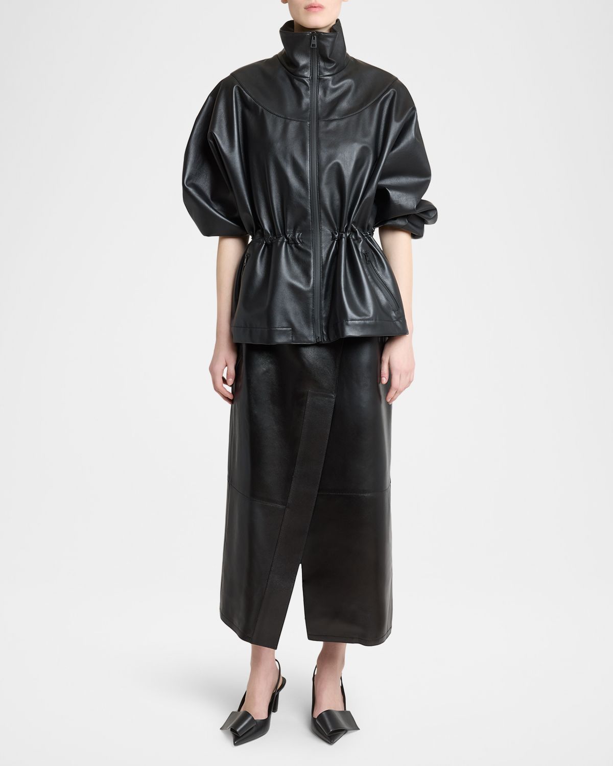 Givenchy Leather Drawstring Tracksuit Jacket | Thumbnail 5 Givenchy Leather Drawstring Tracksuit Jacket | Thumbnail 5
