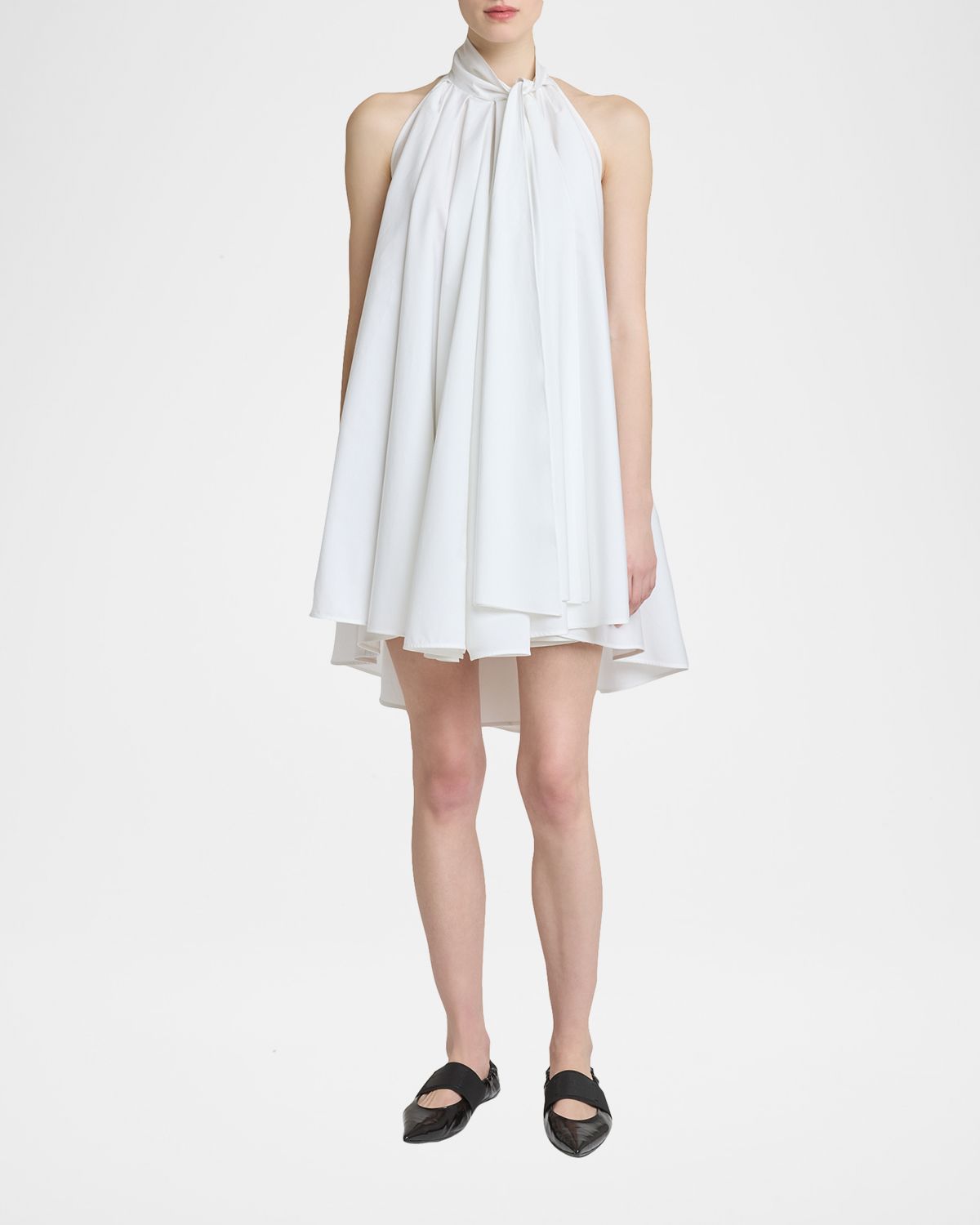 Givenchy Sleeveless Bow-Neck Pleated Poplin Mini Dress | Thumbnail 5 Givenchy Sleeveless Bow-Neck Pleated Poplin Mini Dress | Thumbnail 5