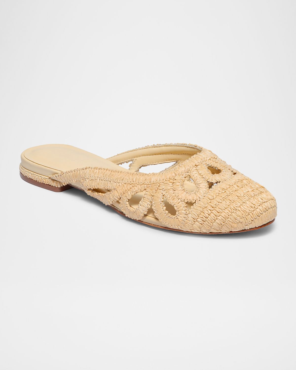 Bernardo Raffia Slipper Mules