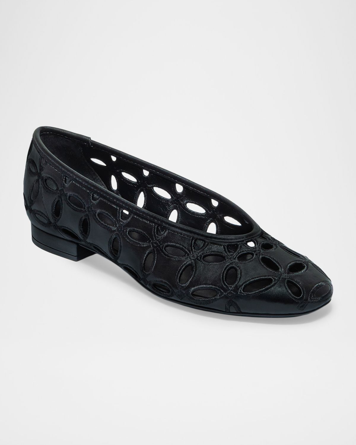 Bernardo Brie Suede Cutout Ballerina Flats