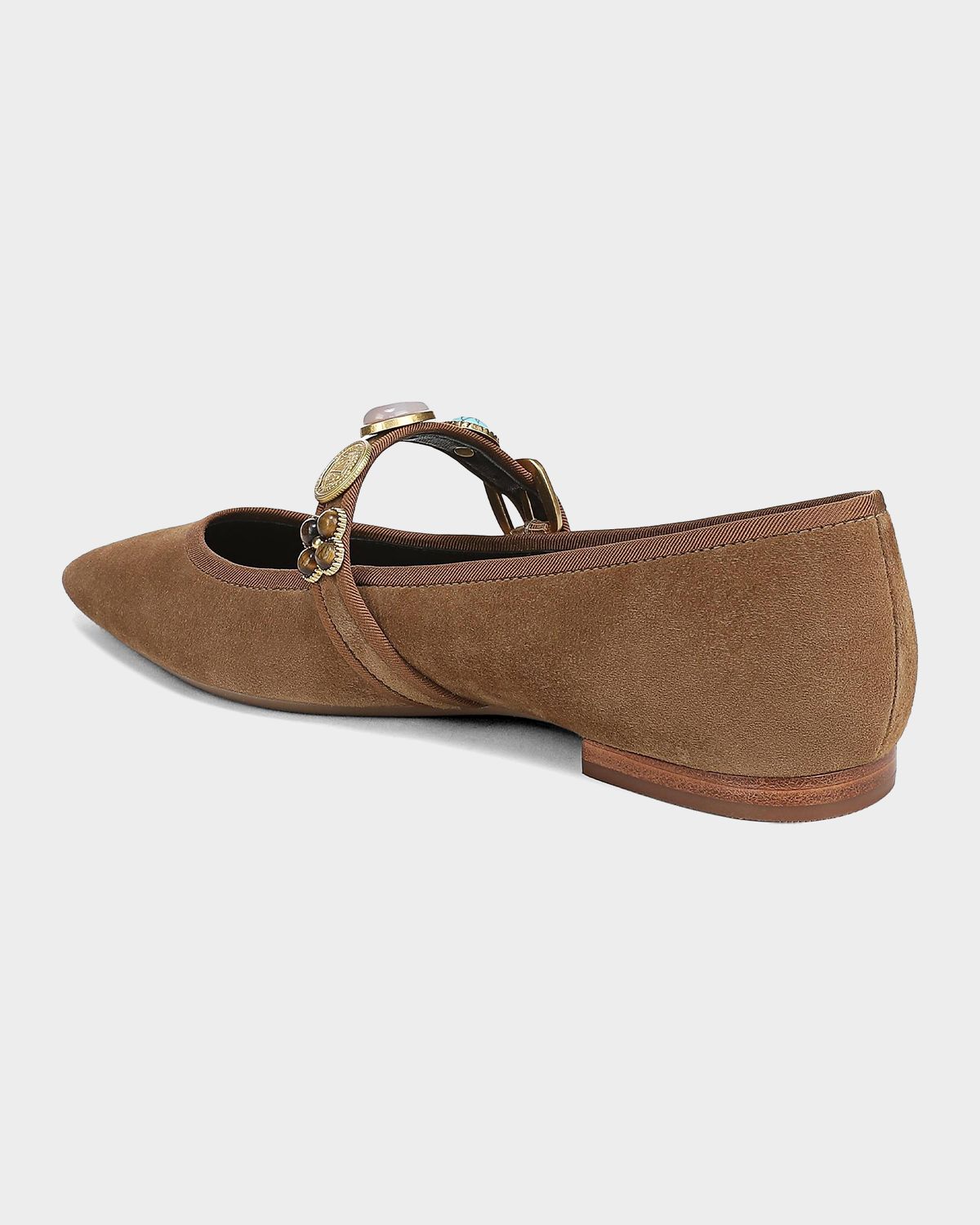 Veronica Beard Selene Charms Suede Ballerina Flats | Thumbnail 7