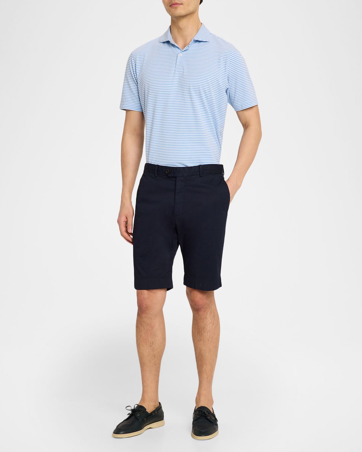 Peter Millar Men 's Crown Crafted Albatross Stripe Pique Polo Shirt