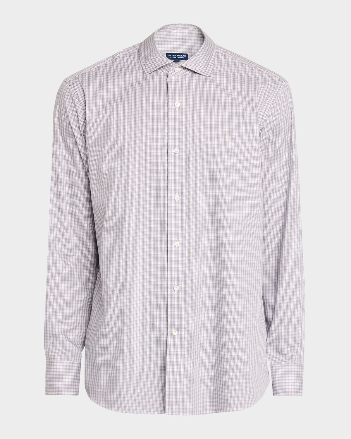 Peter Millar Men 's Crown Crafted Micro-Plaid Cotton Sport Shirt | Thumbnail 6 Peter Millar Men 's Crown Crafted Micro-Plaid Cotton Sport Shirt | Thumbnail 6