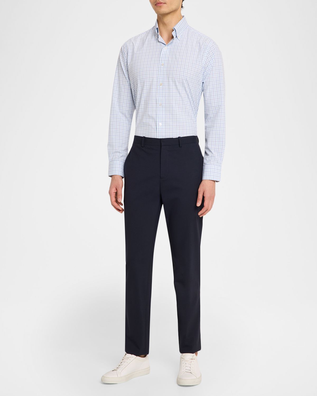 Peter Millar Men 's Crown Crafted Canal Performance Poplin Sport Shirt