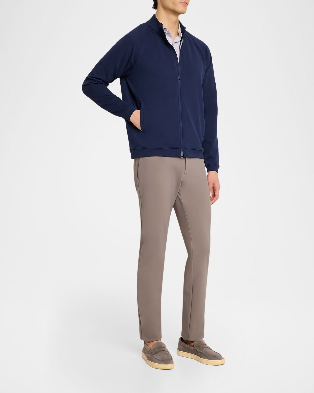 Peter Millar Men 's Cradle Pique Performance Full-Zip Jacket