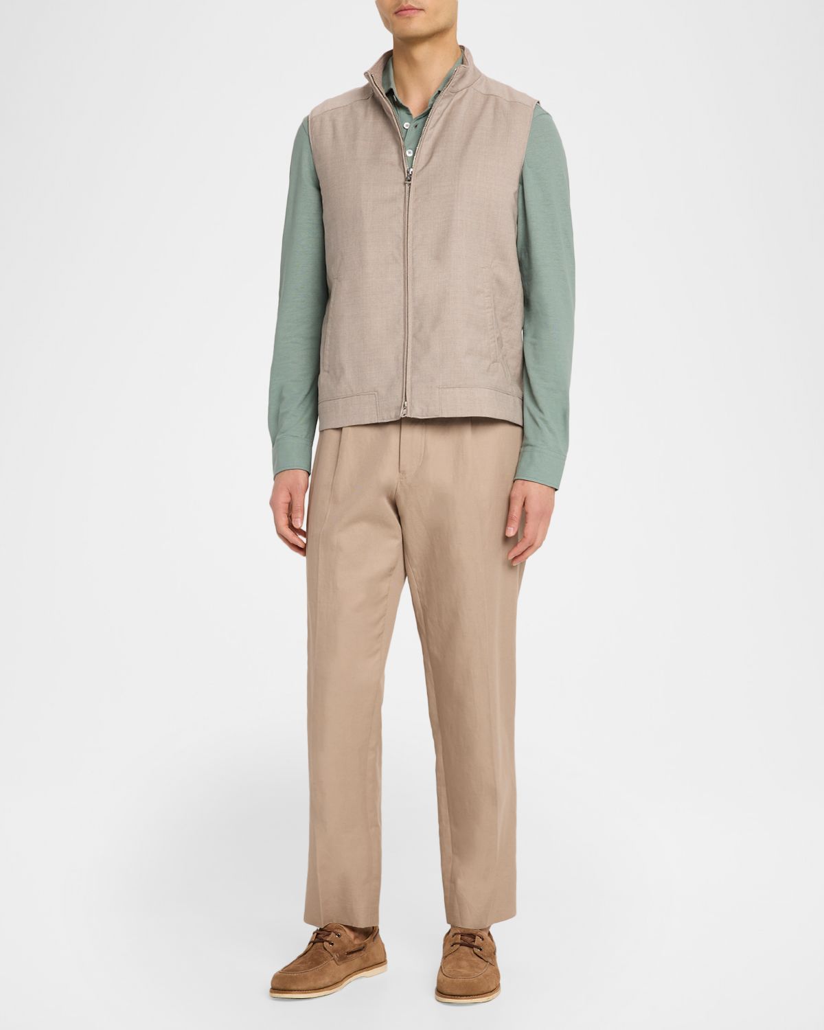 Peter Millar Men 's Crown Crafted Cool Cotton Long-Sleeve Polo Shirt