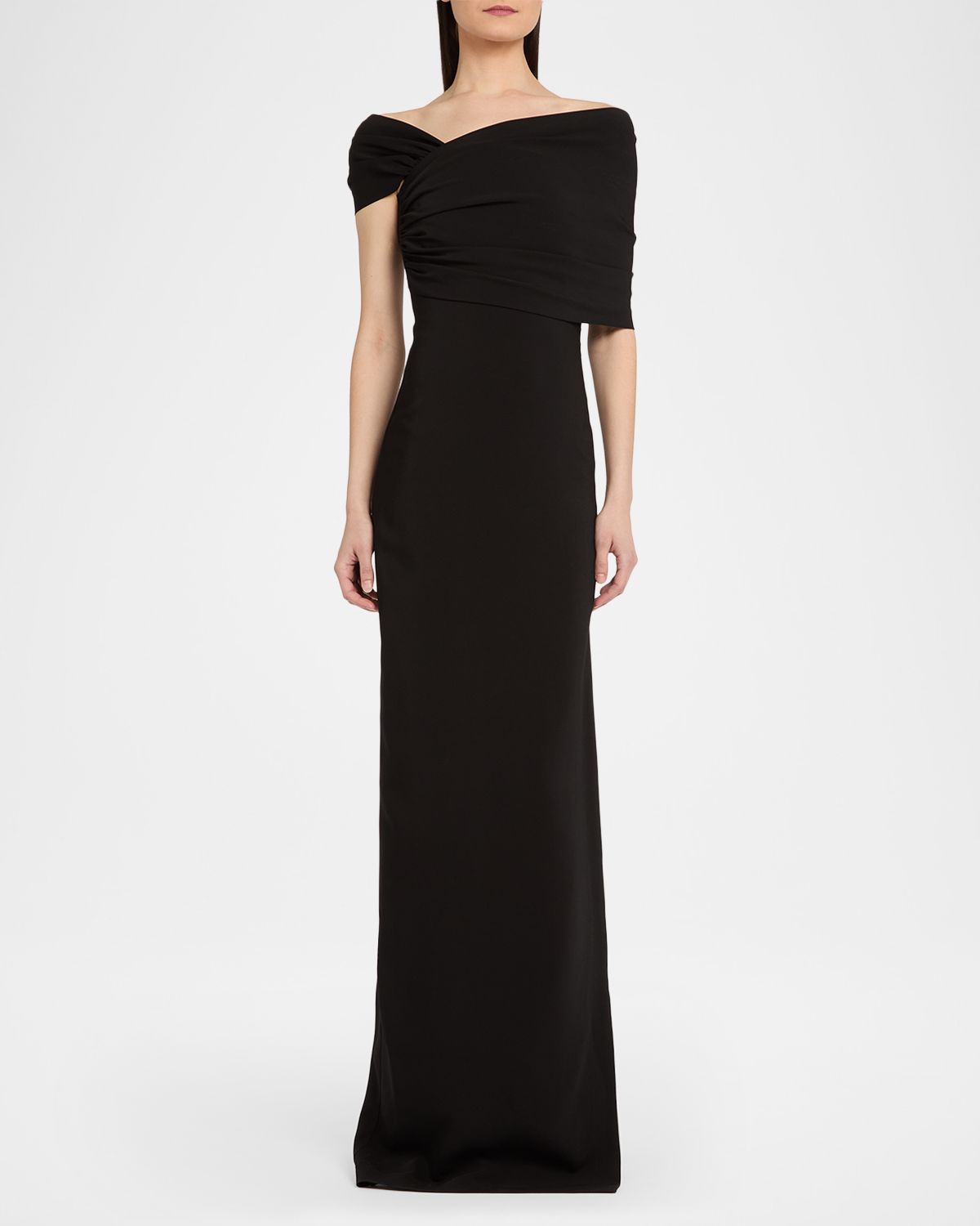 Oscar de la Renta Asymmetric Draped Off-The-Shoulder Column Gown | Thumbnail 5 Oscar de la Renta Asymmetric Draped Off-The-Shoulder Column Gown | Thumbnail 5