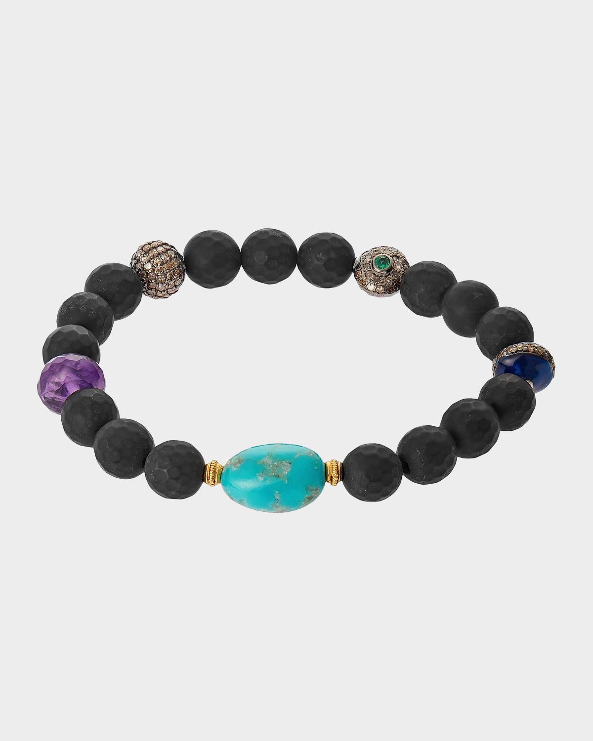 ILEANA MAKRI Globetrotter Sterling Silver & Mixed-Media Beaded Stretch Bracelet