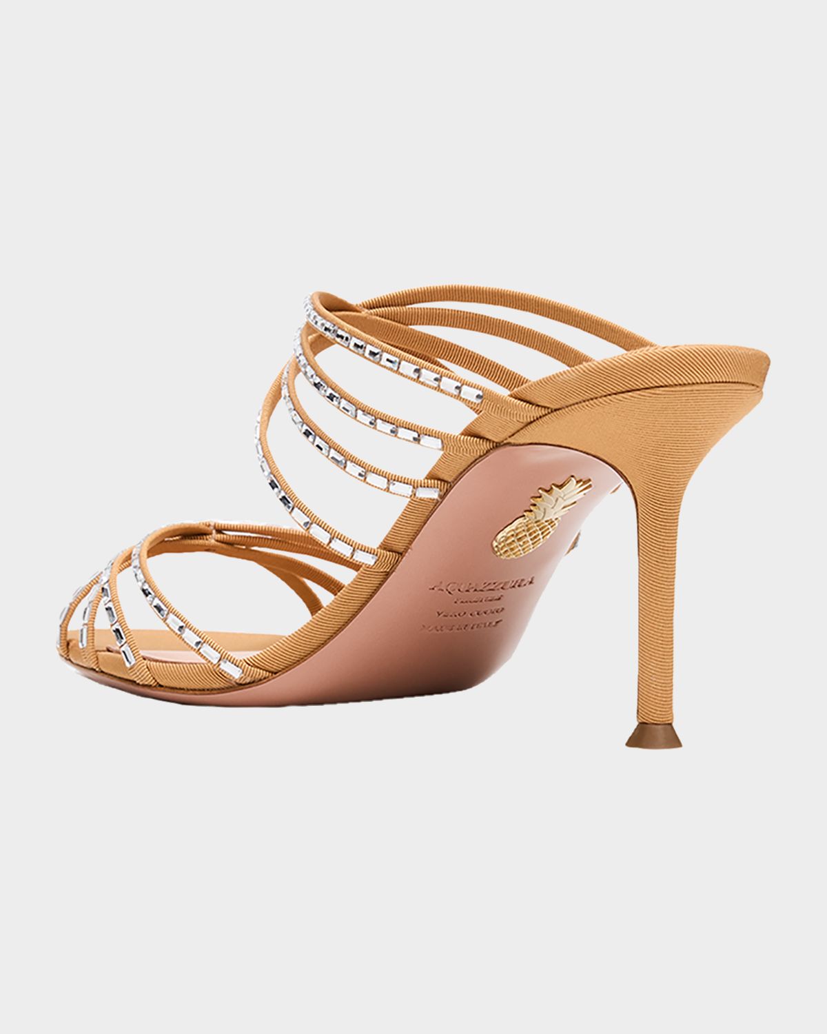Aquazzura Tell Me Crystal 75mm Grosgrain Sandals | Thumbnail 4